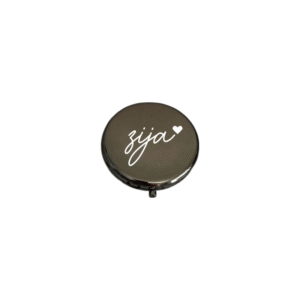 Zija KS Creations Black Folding Mirror with white Font