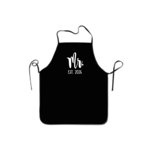 Mr. Est. 2026 KS Creations Apron with white font