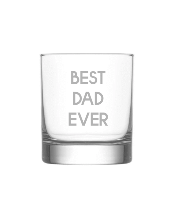 bestdad Best Dad Ever KS Creations Whiskey Glass
