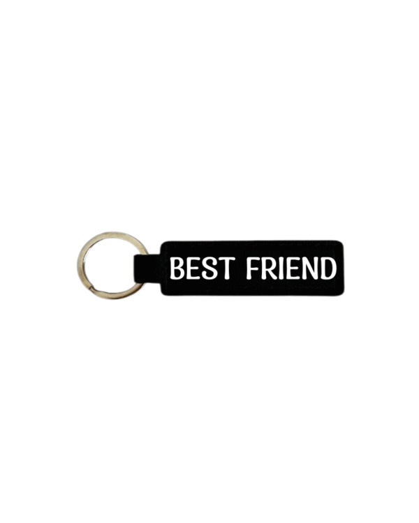 bestfriendwhite Best Friend KS Creations keychain with white font