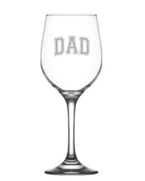 dad Dad KS Creations Wine Glass