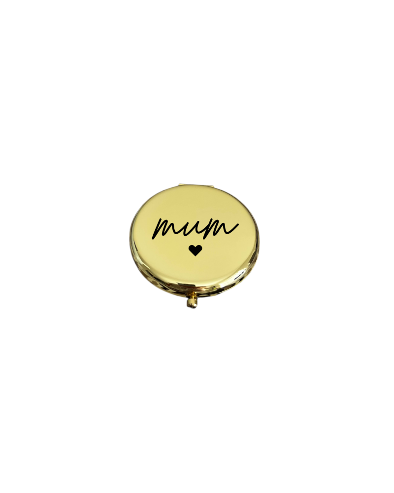 Mum Gold KS Creations Folding Mirror with gold Font