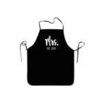 Mrs. Est. 2025 KS Creations Apron with white font