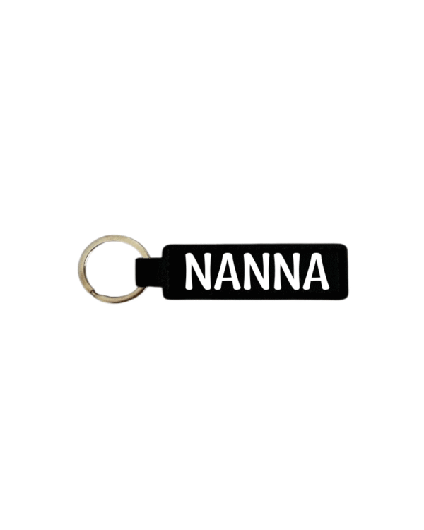 nannawhite Nanna KS Creations Keychain with white font