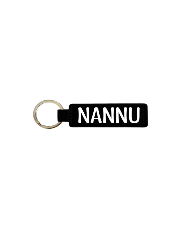 nannuwhite Nannu KS Creations Keychain with white font