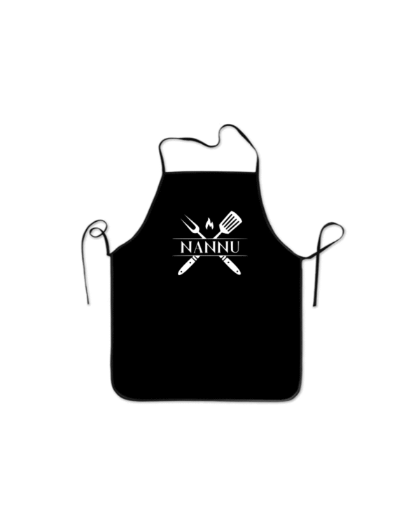 nannu classic black KS Creations Apron with white font