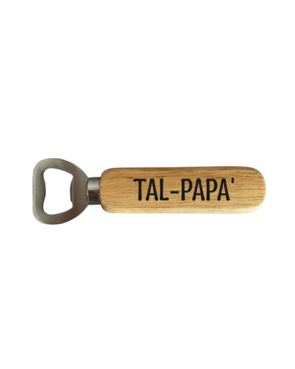 papablack Tan nannu KS Creations bottle opener with black font