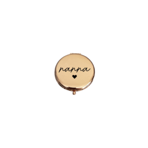 Nanna Rose Gold KS Creations Folding Mirror with black Font
