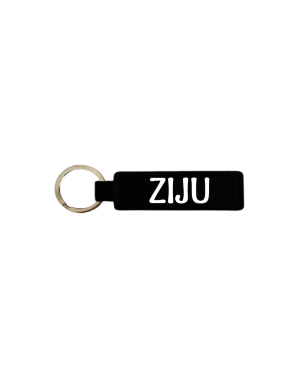 zijuwhite Ziju KS Creations Keychain with white font