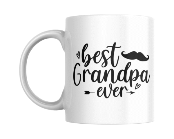 Best Grandpa Moustache Balvk (2) Best Grandpa Ever KS Creations Mug Black