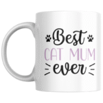 Best Cat Mum Ever KS Creations Mug Lilac