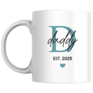Daddy Est. 2025 KS Creations Mug Teal