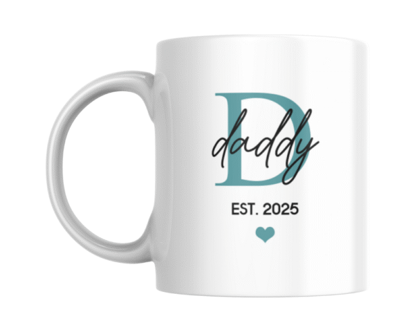 Daddy Est. 2025 KS Creations Mug Teal