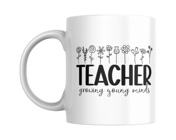 Growing Minds Black (2) Teacher Growing Young Minds KS Creations Mug Black