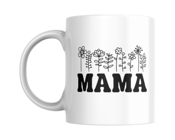 MamaBlack (2) Mama with flowers KS Creations mug black