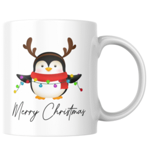 Merry Christmas with cute penguin KS Creations mug