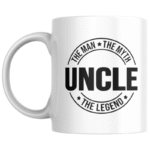 Uncle the Man the Myth the Legend KS Creations Mug Black