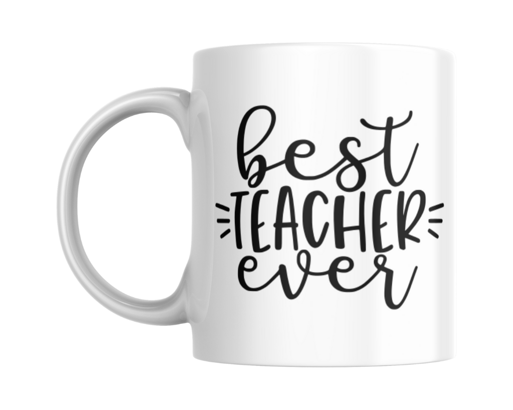best black (2) Best Teacher Ever KS creations Mug Black