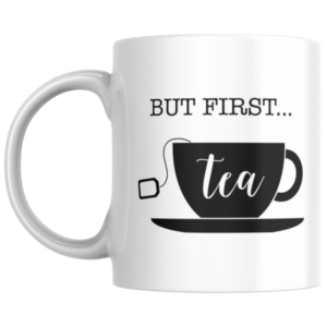 But First Tea KS Creations Mug Black