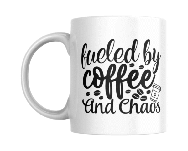 Fueled by Coffee and Chaos KS Creations Mug Black