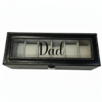 Dad KS Creations 6 Watch Organiser in Black Font