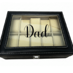 Dad KS Creations 10 Watch Organiser in Black Font