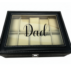 Dad KS Creations 10 Watch Organiser in Black Font