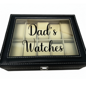 Dad's Watches KS Creations 10 Watch Organiser in Black Font