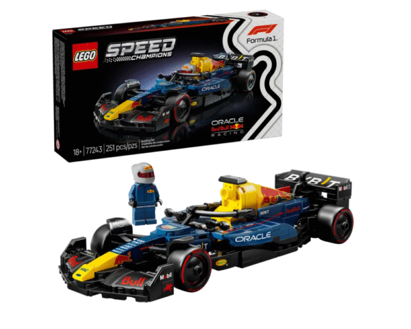 front LEGO® 77243 Oracle Red Bull Racing RB20 F1® Race Car