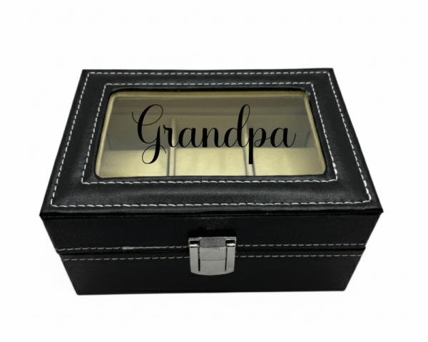 grandpa black Grandpa KS Creations 3 Watch Organiser in Black Font