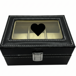 Heart KS Creations 3 Watch Organiser in Black Font