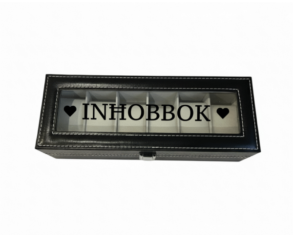 inhobbok black Inhobbok KS Creations 6 Watch Organiser in Black Font