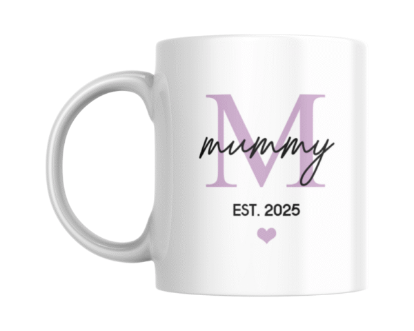 Mummy Est. 2025 KS Creations Mug lilac
