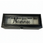 Nannu KS Creations 6 Watch Organiser in Black Font