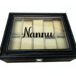 Nannu KS Creations 10 Watch Organiser in Black Font