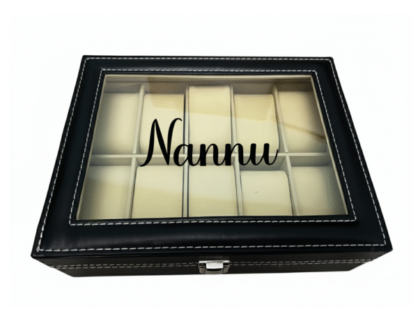 nannu black Nannu KS Creations 10 Watch Organiser in Black Font