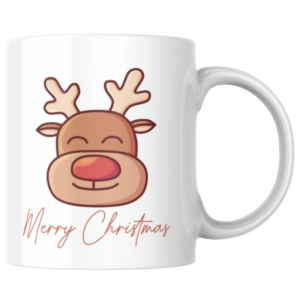 Merry Christmas with cute reindeer KS Creations mug
