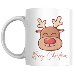 Merry Christmas with cute reindeer KS Creations mug