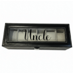 Uncle KS Creations 6 Watch Organiser in Black Font