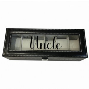 Uncle KS Creations 6 Watch Organiser in Black Font