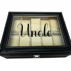 Uncle KS Creations 10 Watch Organiser in Black Font
