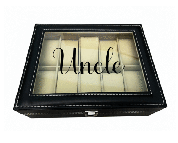 uncle black Uncle KS Creations 10 Watch Organiser in Black Font