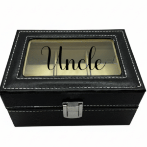 Uncle KS Creations 3 Watch Organiser in Black Font
