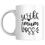 Wife Mum Boss KS Creations Mug Black