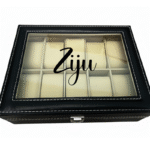 Ziju KS Creations 10 Watch Organiser in Black Font