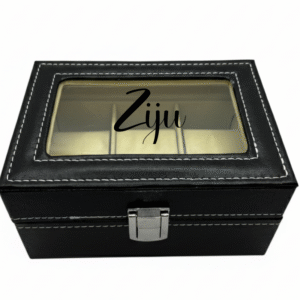 Ziju KS Creations 3 Watch Organiser in Black Font