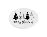 Merry Christmas with Christmas trees KS Creations Coaster black