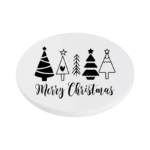 Merry Christmas with Christmas trees KS Creations Coaster black