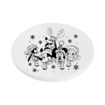 Disney Christmas Characters outline KS Creations Coaster black