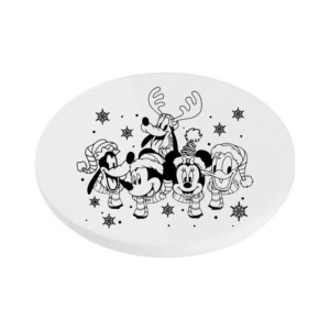 Disney Christmas Characters outline KS Creations Coaster black